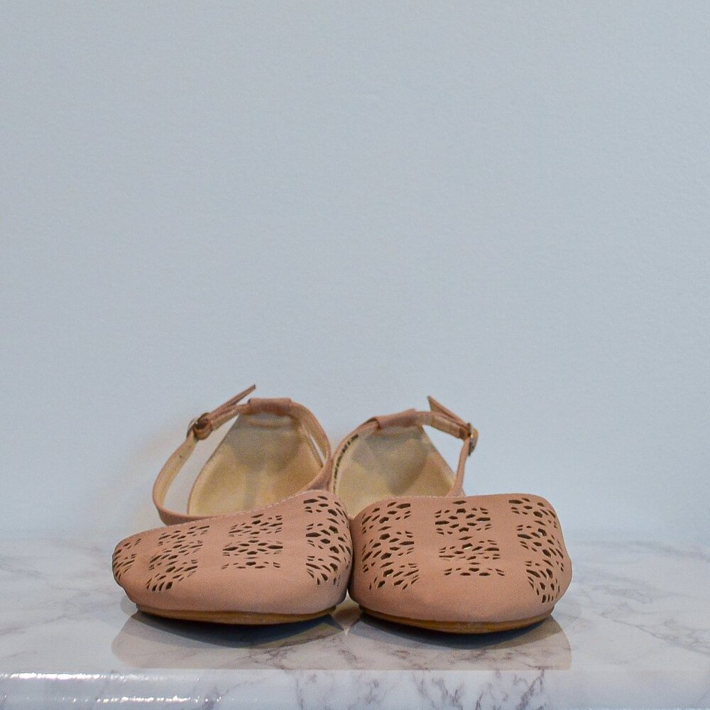 NICOLE | NUDE LASER CUT FLATS - Picture 2 of 6